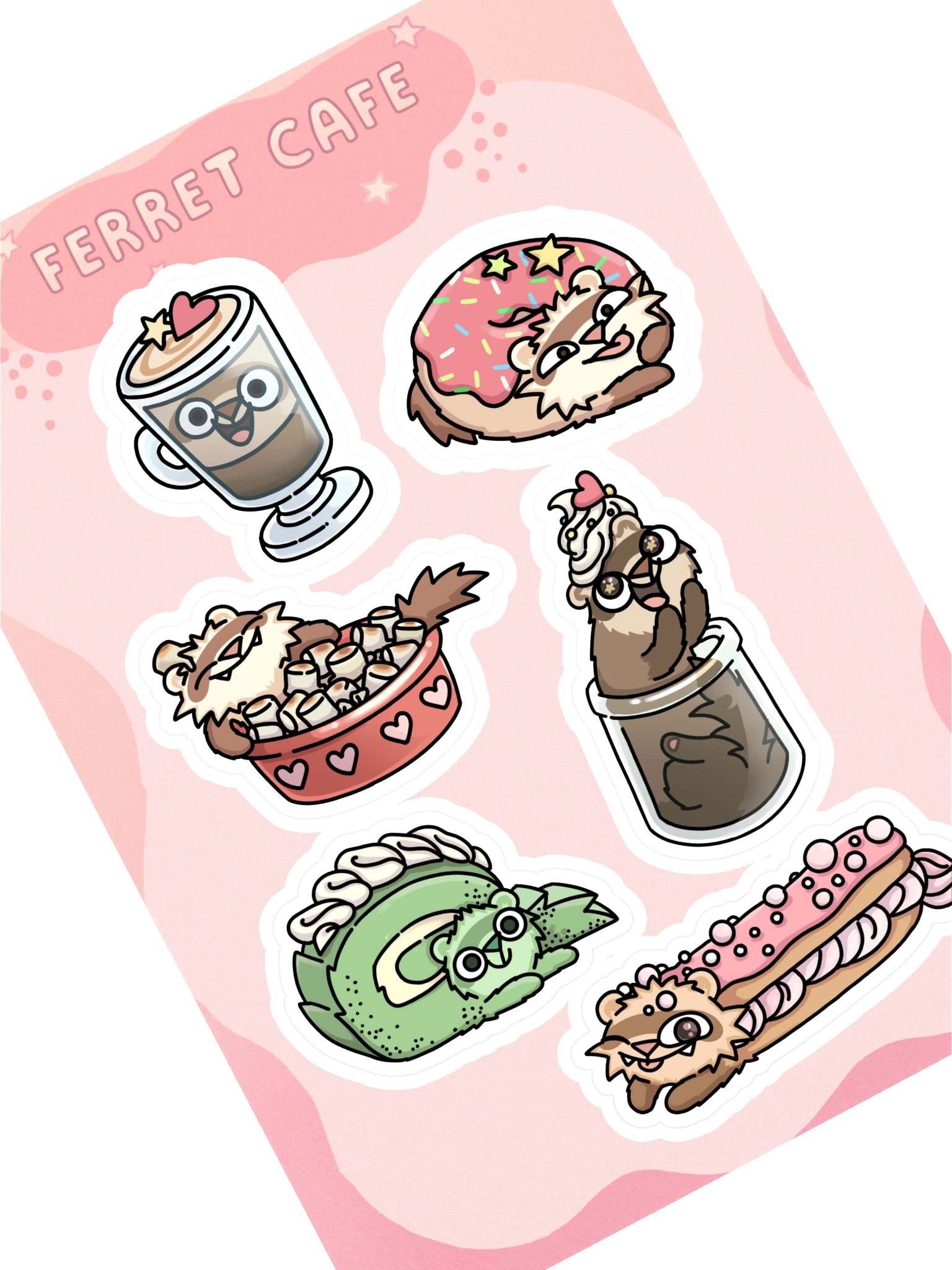 Ferret Cafe - Sticker Sheet product image (1)