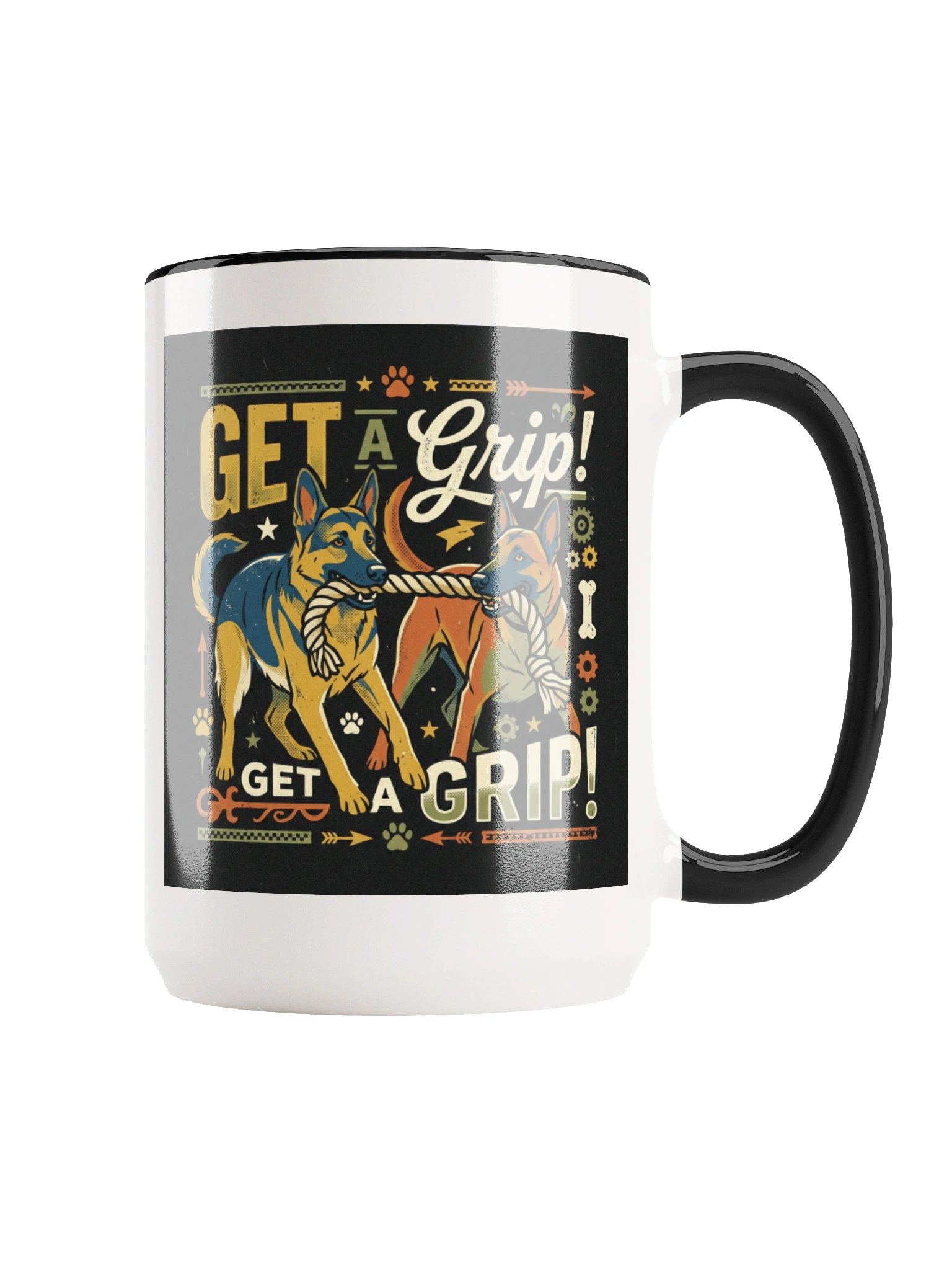 Get a Grip / Retro Two Toned Coffee Mug product image (1)