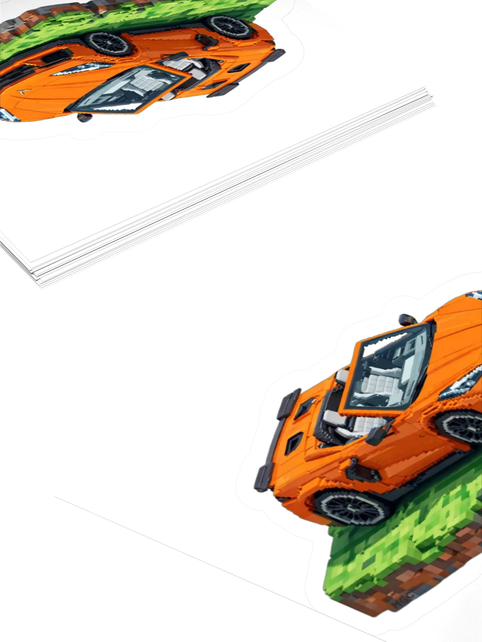 Orange Corvette Z06 Sticker (Pixel, Retro, Minecraft) product image (11)
