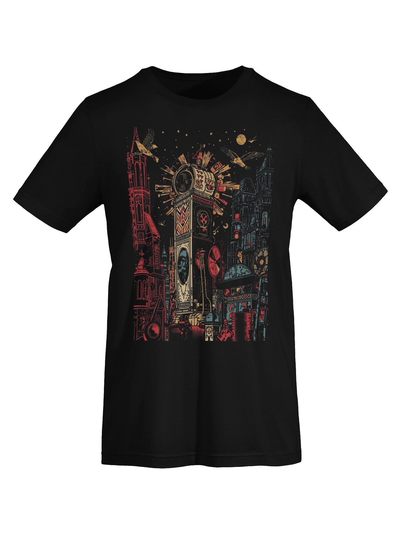 Retro Steampunk City Night Lightweight T-Shirt product image (4)