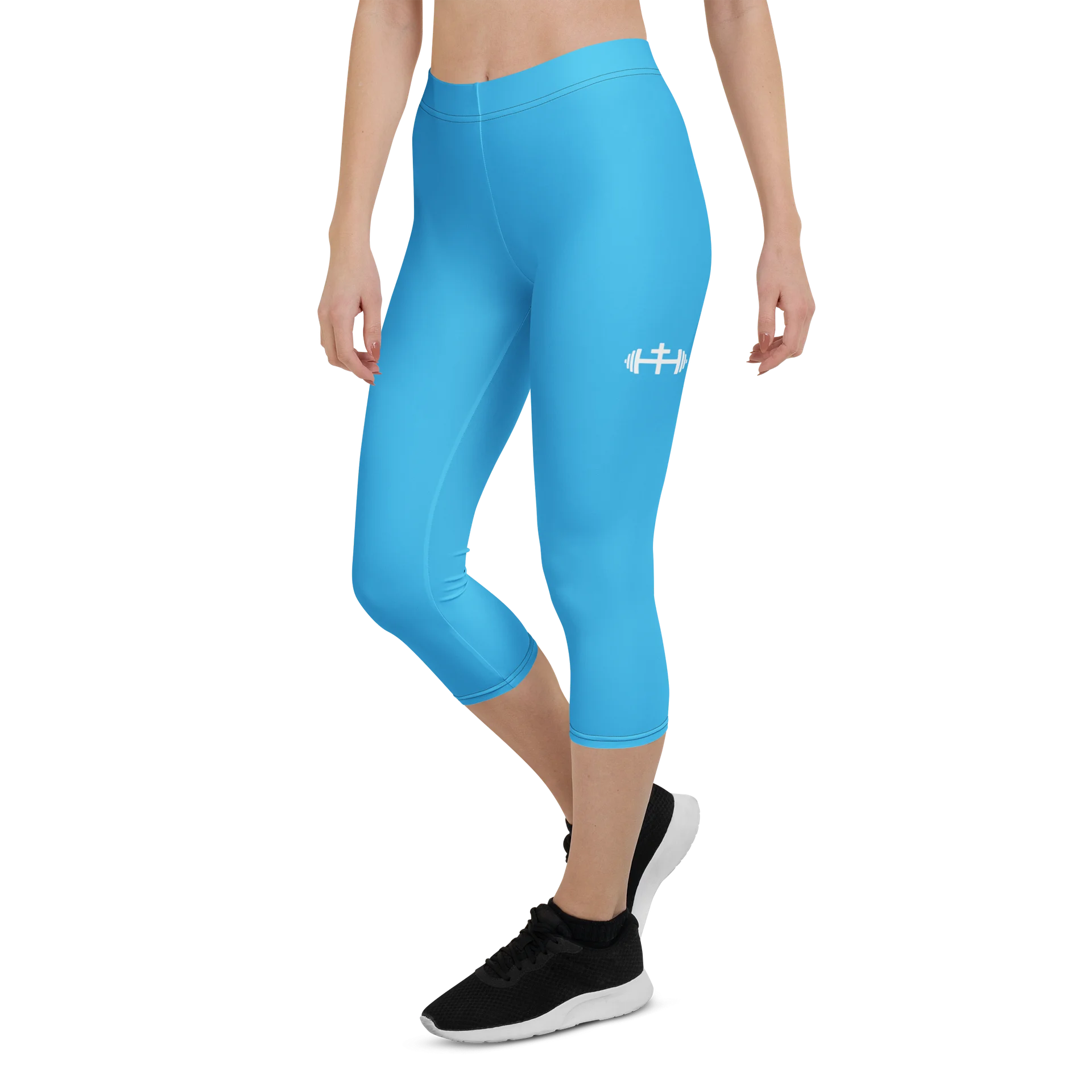 His House Womens Performance Crop Leggings - Blue Sky product image (6)