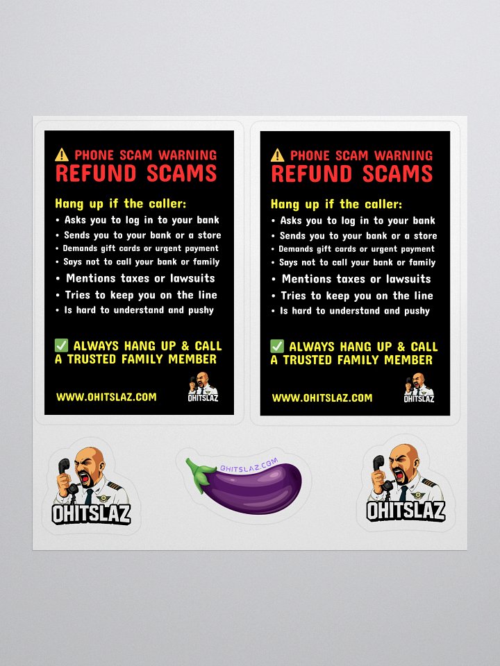 Refund Scam Info Stickers product image (1)