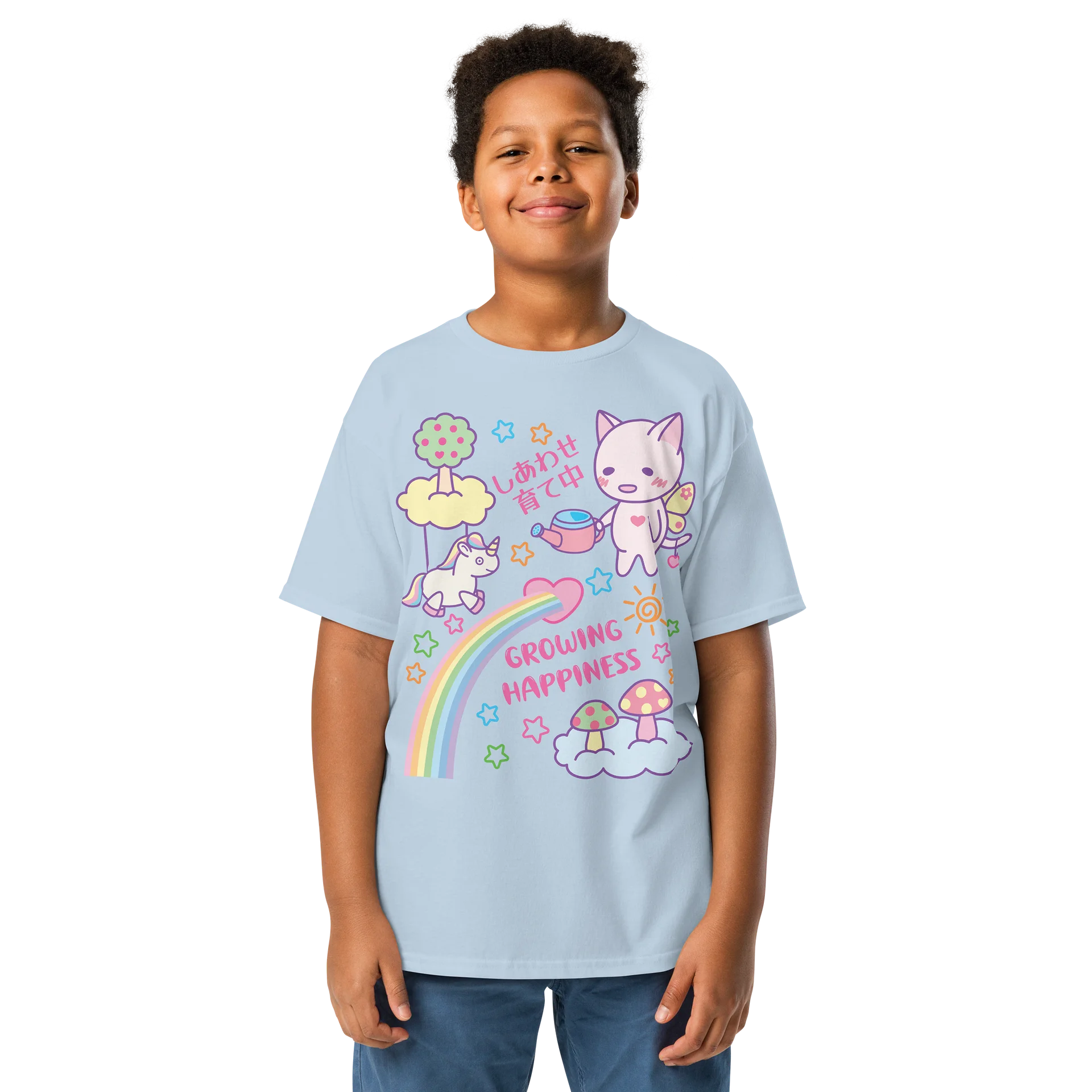Happy Butterfly Cat - Unisex Youth Heavyweight T-shirt product image (1)
