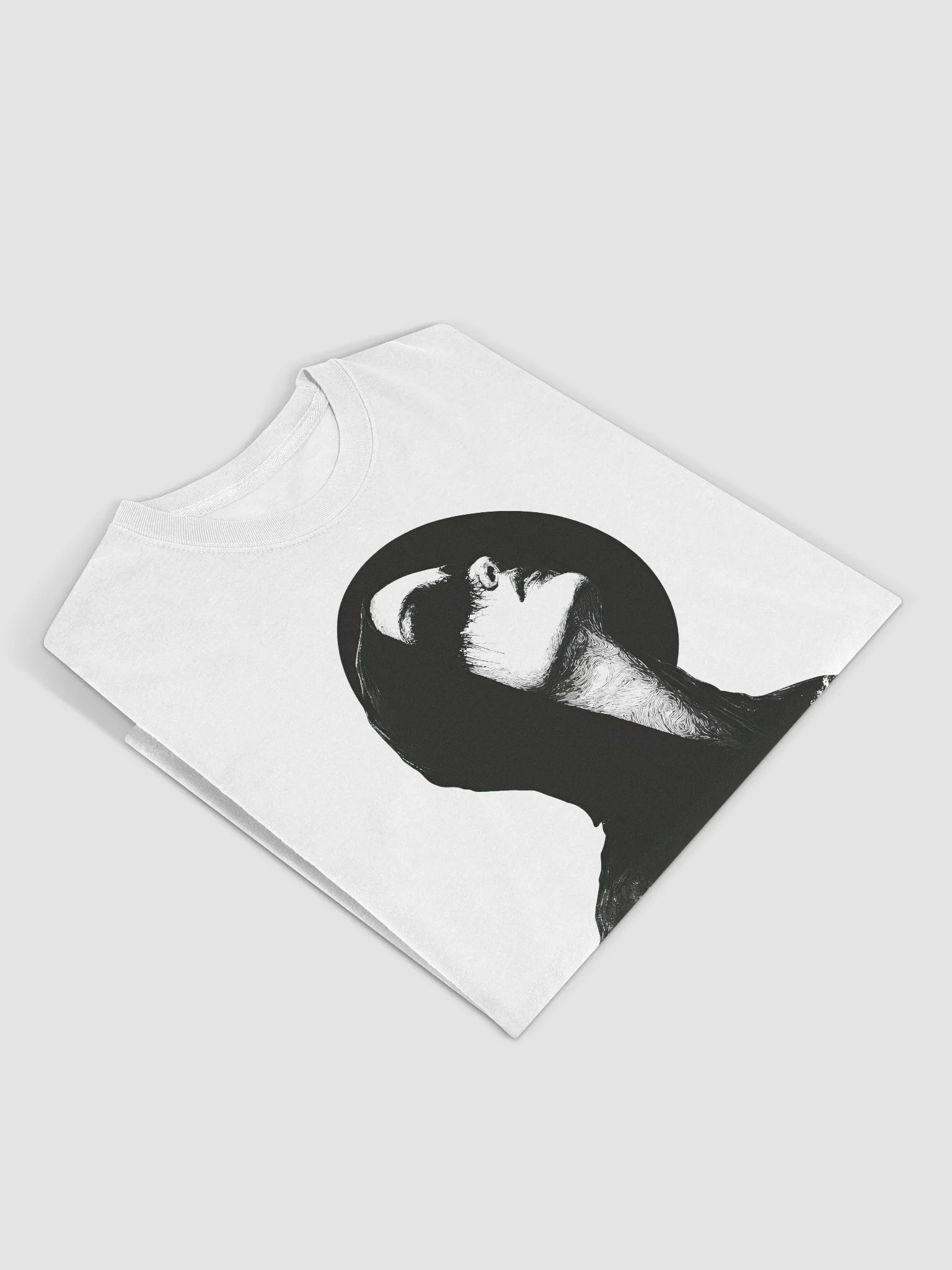Moon Hooded Woman White Long Sleeve Shirt product image (4)