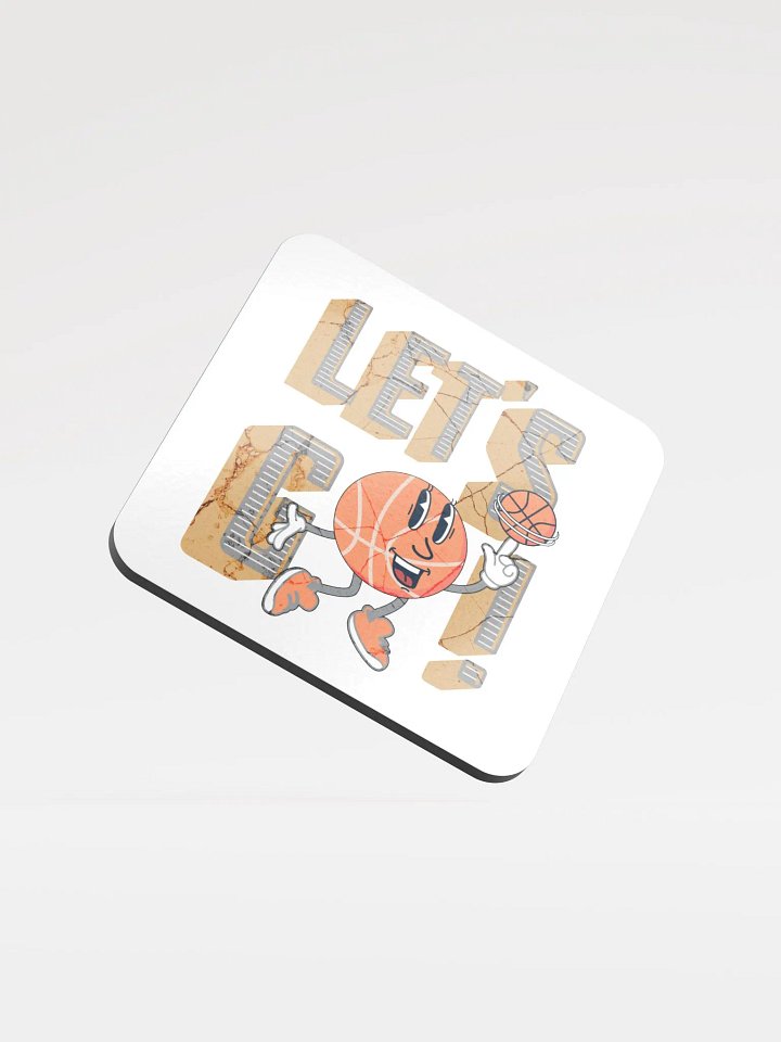 Lets Go Basketball Mascot Head Coaster product image (2)