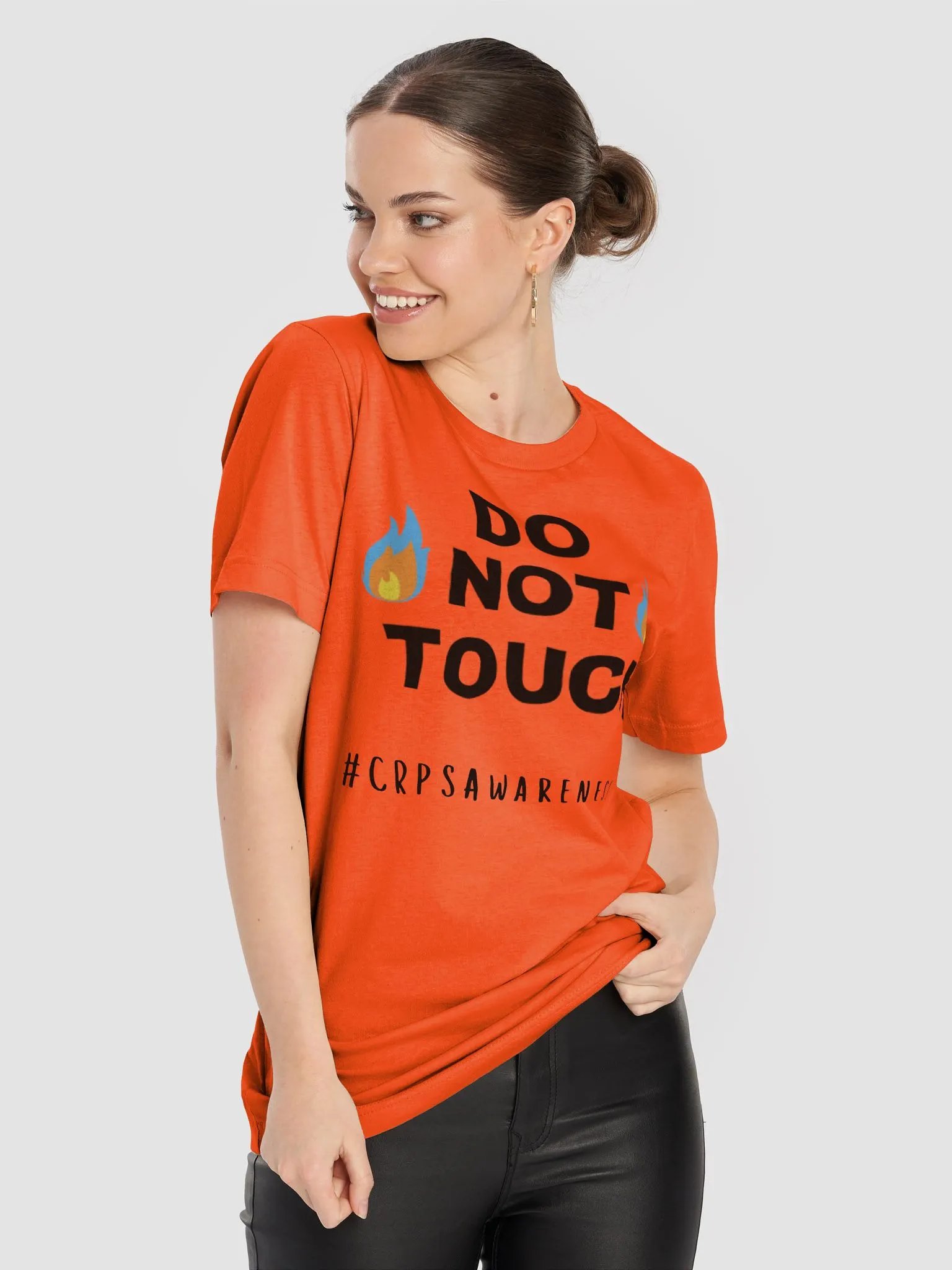 Do Not Touch CRPS Awareness 'Supersoft' Orange T-Shirt product image (8)