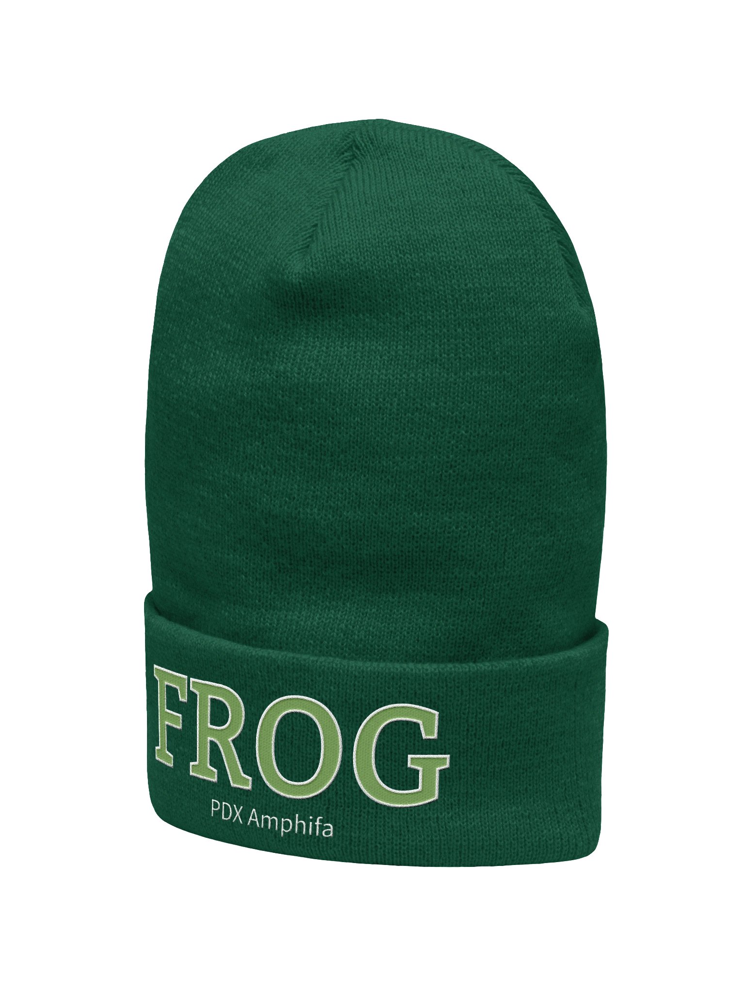 Amphifa: Embroidered FROG Cuffed Beanie product image (2)
