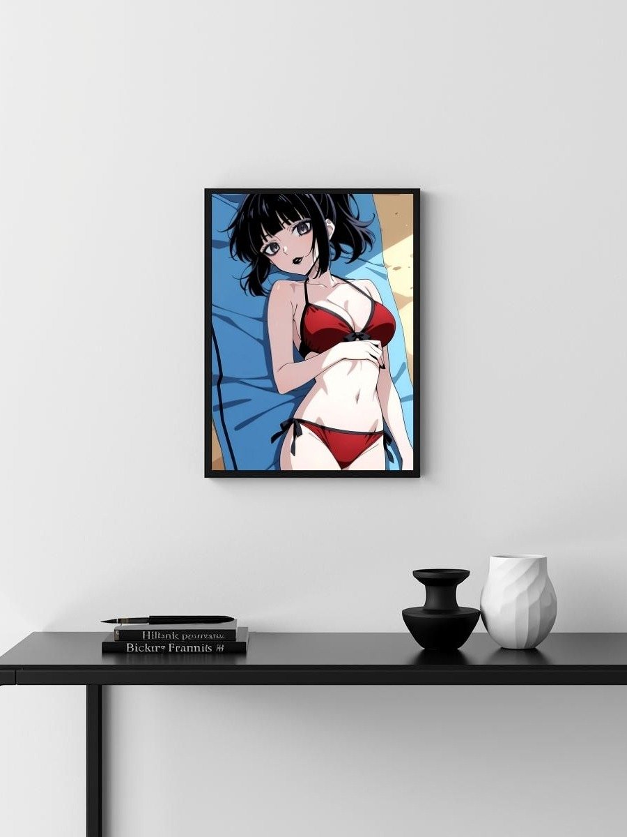 Metal Print - Luna Rain Original Character Red Bikini Beach - 8x10 product image (3)