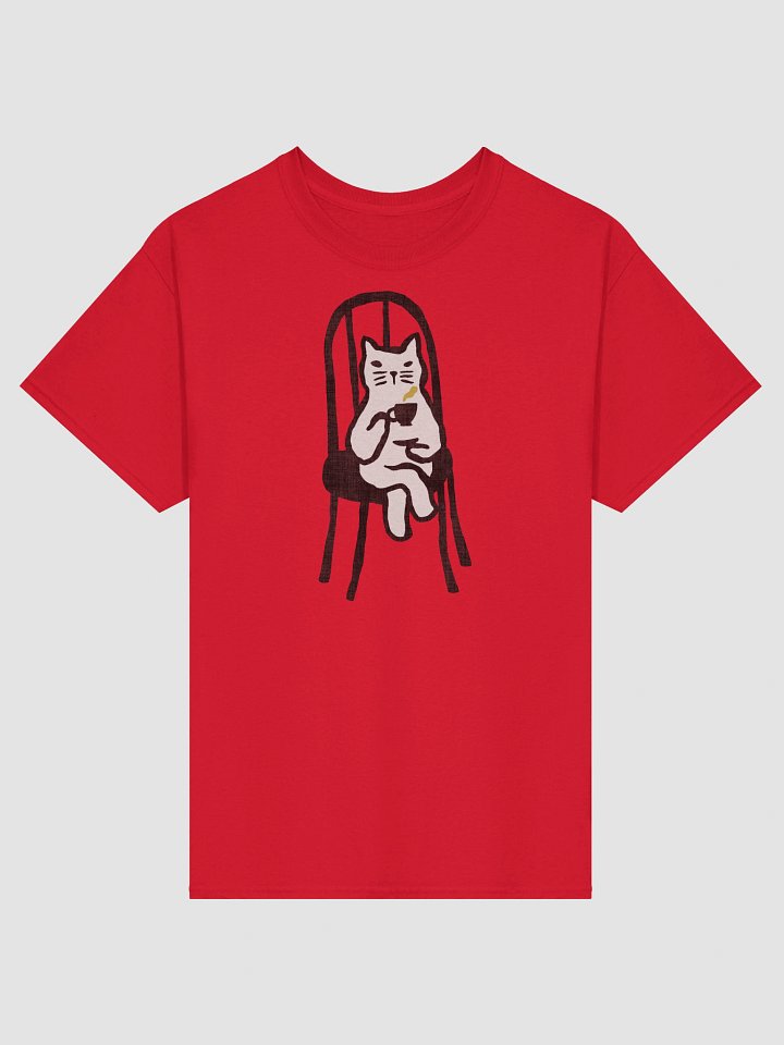 Afternoon tea with cat graphic t-shirt product image (1)