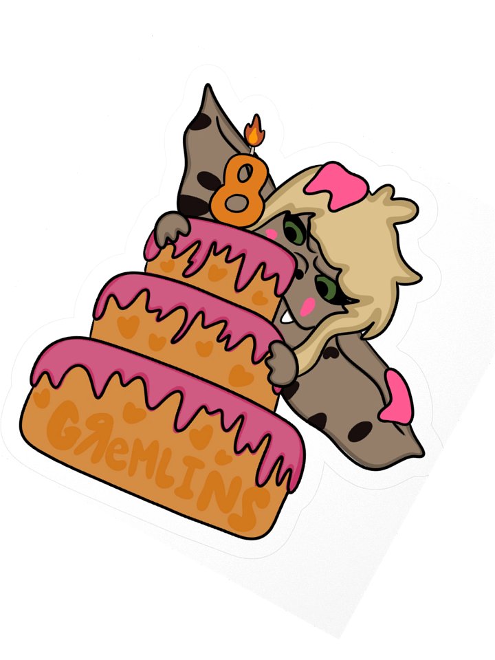8th Gremlin Birthday Sticker product image (4)