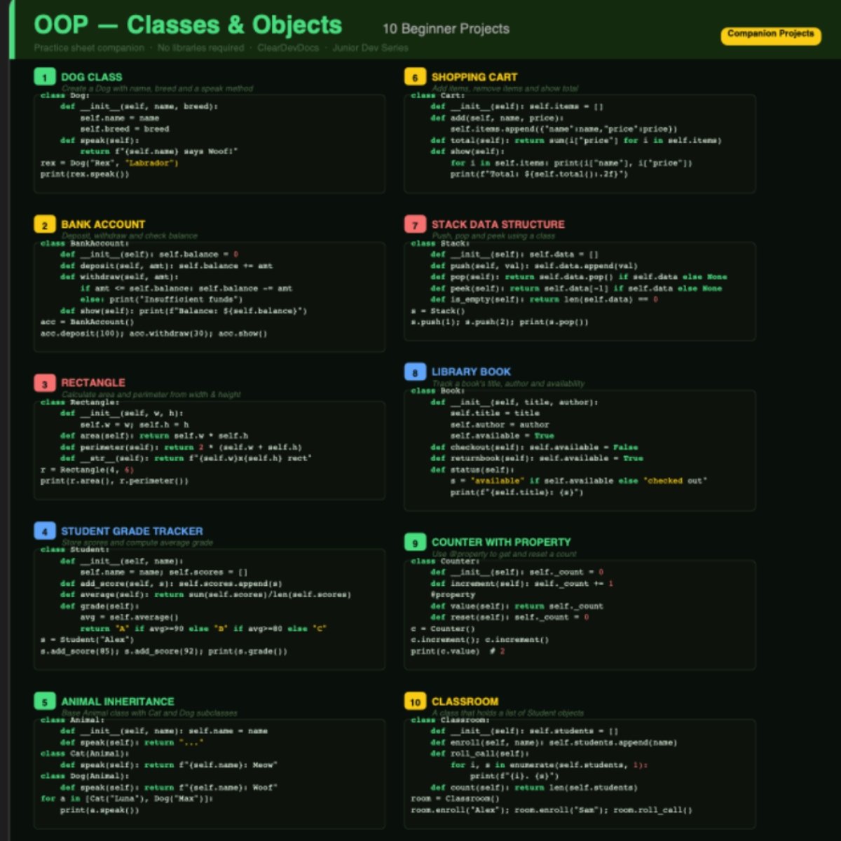 Python OOP — Classes & Objects product image (1)
