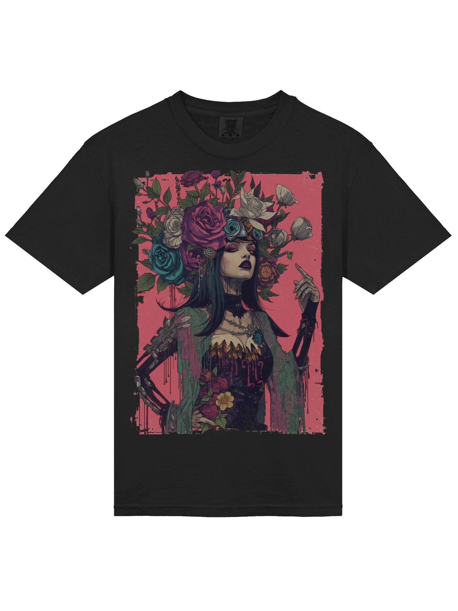 Cyber Rose Headdress Heavyweight Tee product image (3)