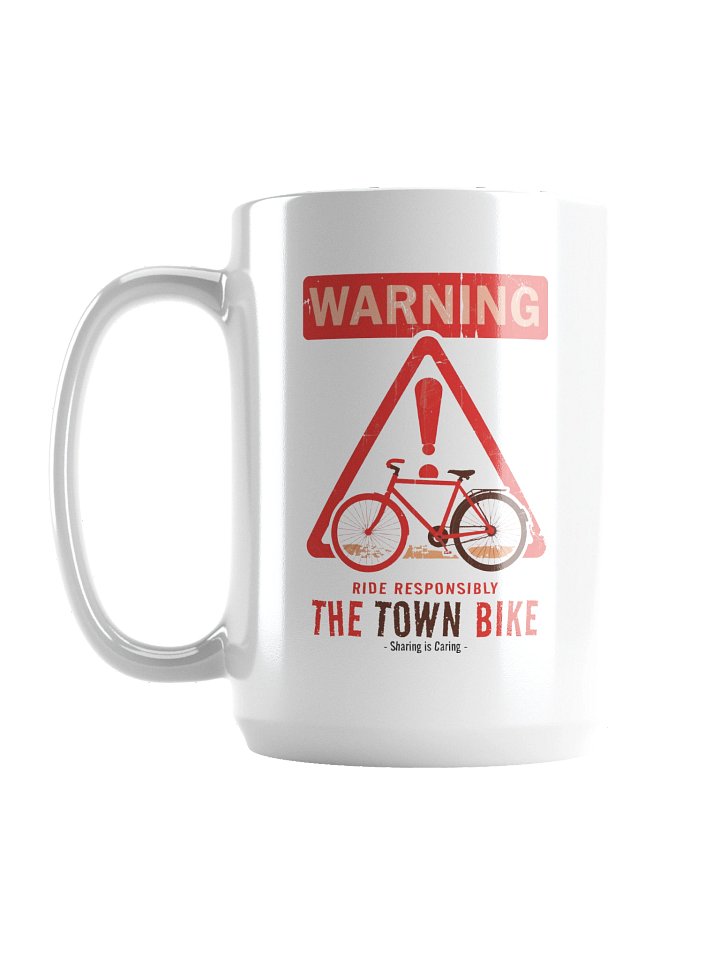 Ride Responsibly” Mug 🚲💋 | The Town Bike – Sharing Is Caring | 15oz Funny Coffee Cup product image (1)