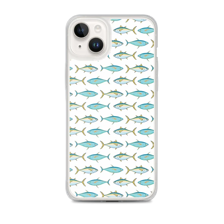 Teal Fish Pattern MagSafe iPhone Case product image (1)