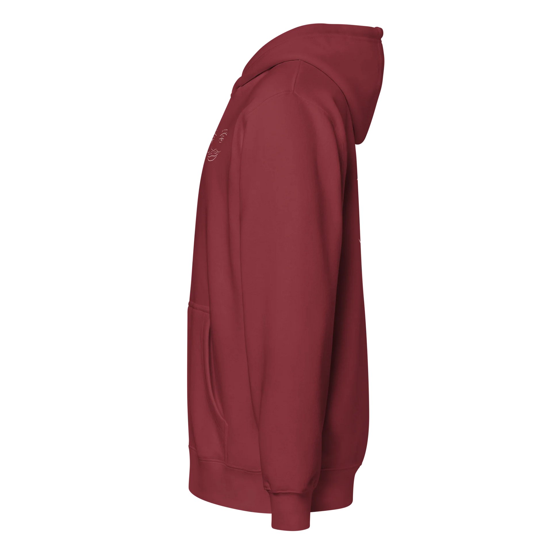 Beet Poot face zip hoodie product image (5)