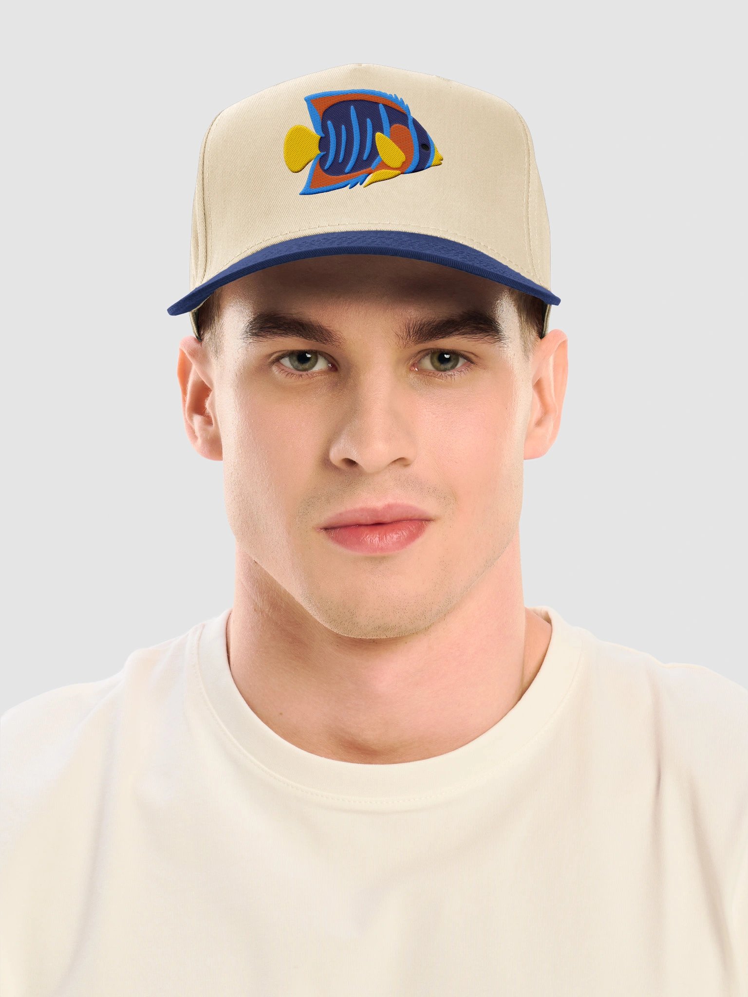 Juvenile Queen Angelfish Embroidered Mid-Profile Baseball Cap | Saltwater Reef Aquarium Fish Hat product image (2)