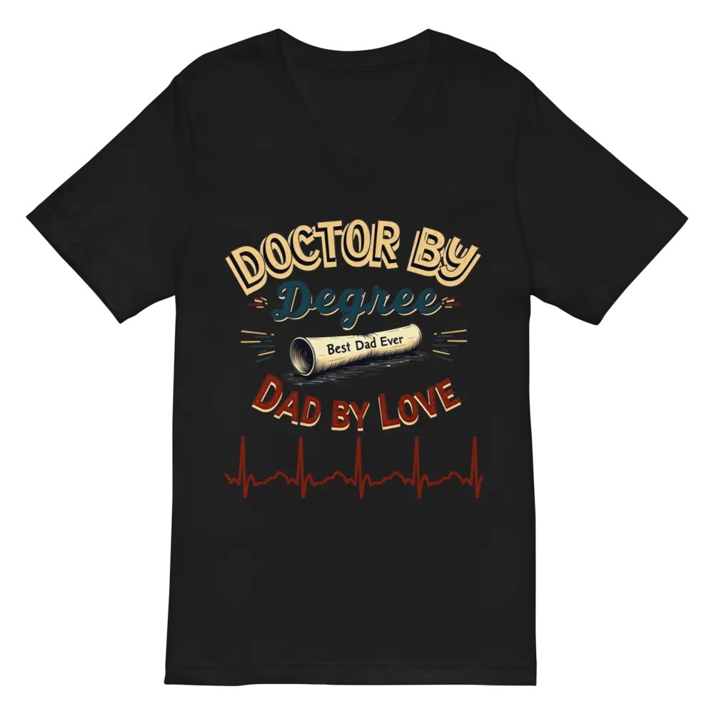 Doctor by Degree, Dad by Love V-Neck T-Shirt product image (3)