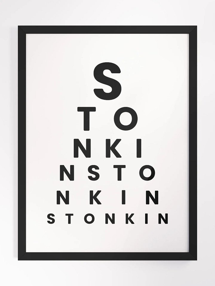 Stonkin' Eye Chart | Framed Poster product image (2)