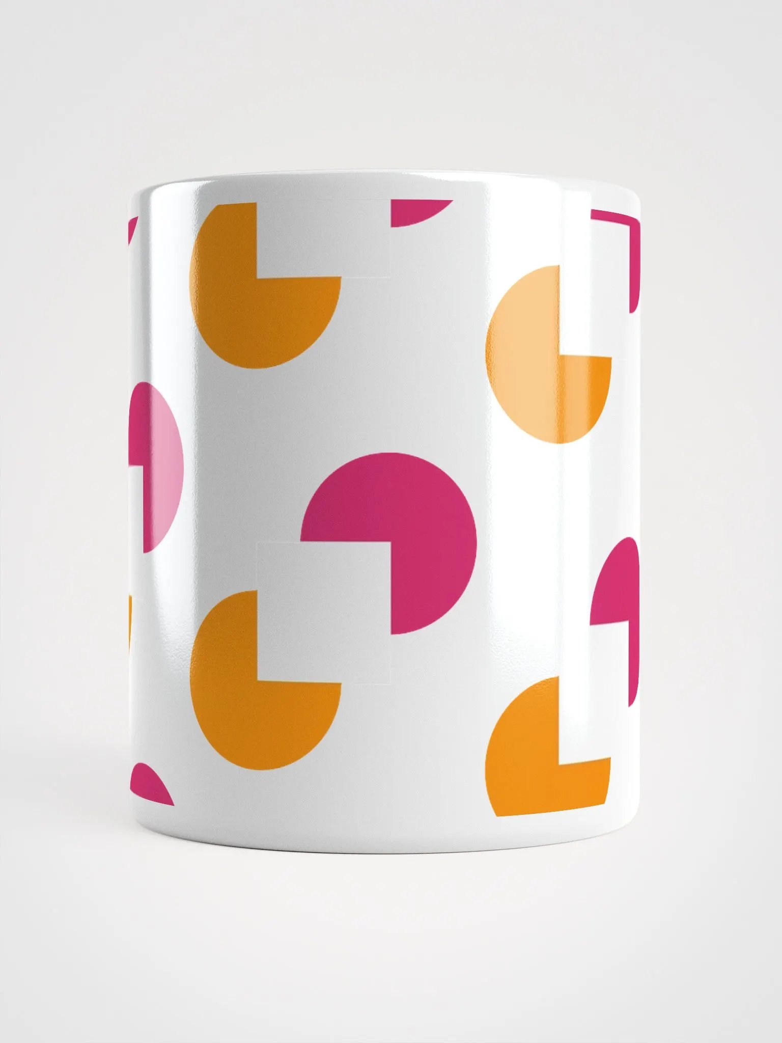 Circles and Squares Pattern Design White Mug product image (15)