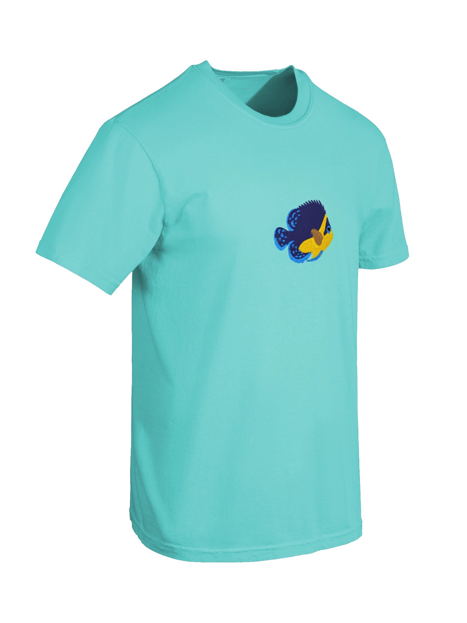 Venustus Angelfish Embroidered Shirt | Reef Aquarium Fish Embroidery Tee | Saltwater Marine Fish Apparel product image (10)