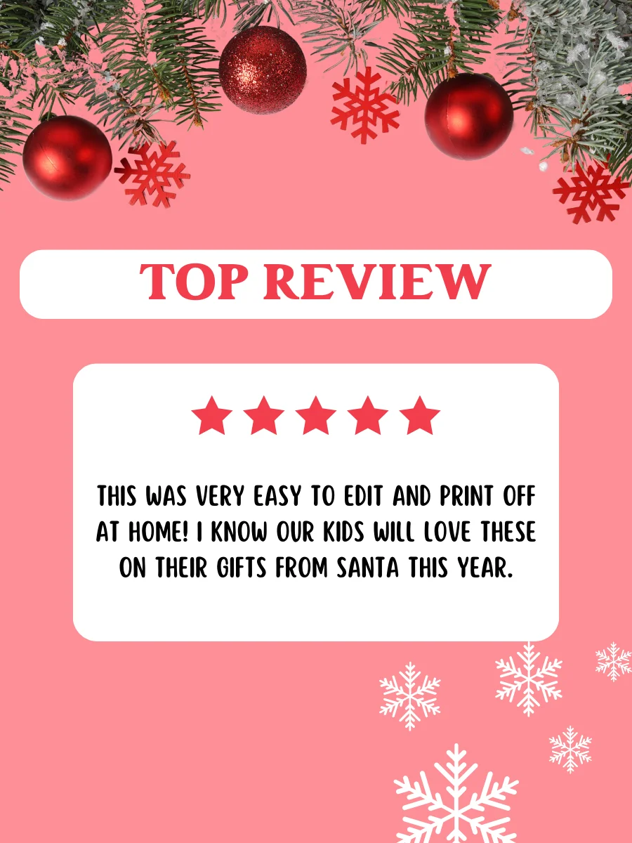SANTA EDITABLE SHIPPING LABEL product image (9)