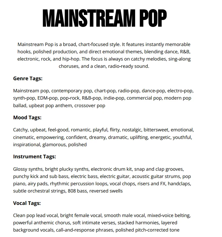 500 Pop Prompts for SUNO Ai product image (2)