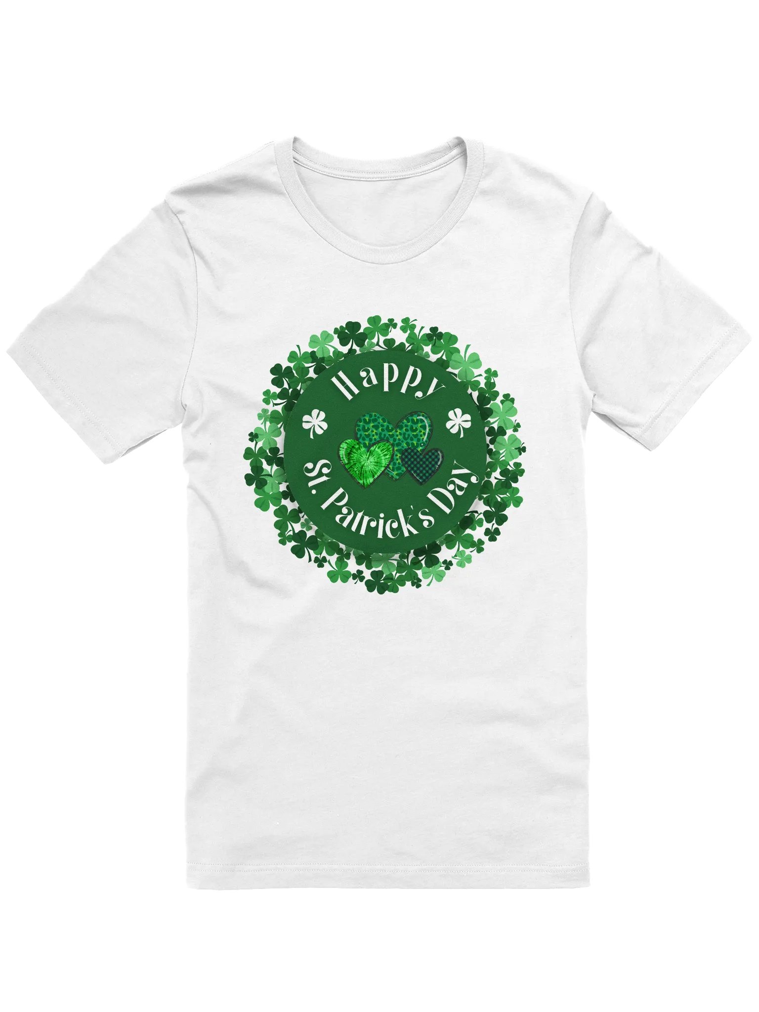 Happy St. Patrick's Day Clover Design T-Shirt product image (1)