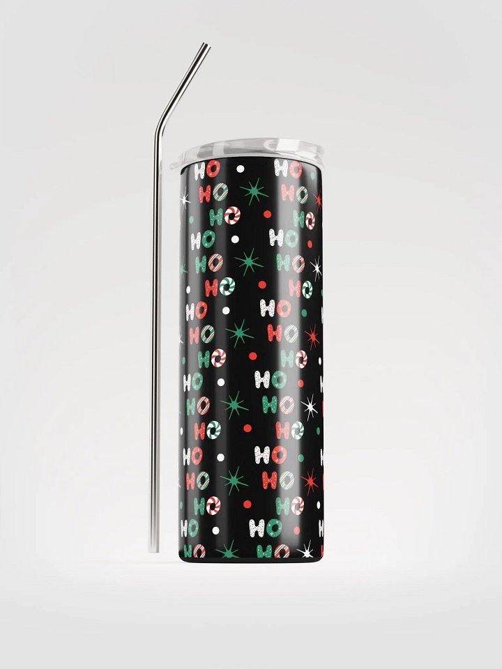Festive "Ho Ho Ho" Stainless Steel Tumbler product image (1)