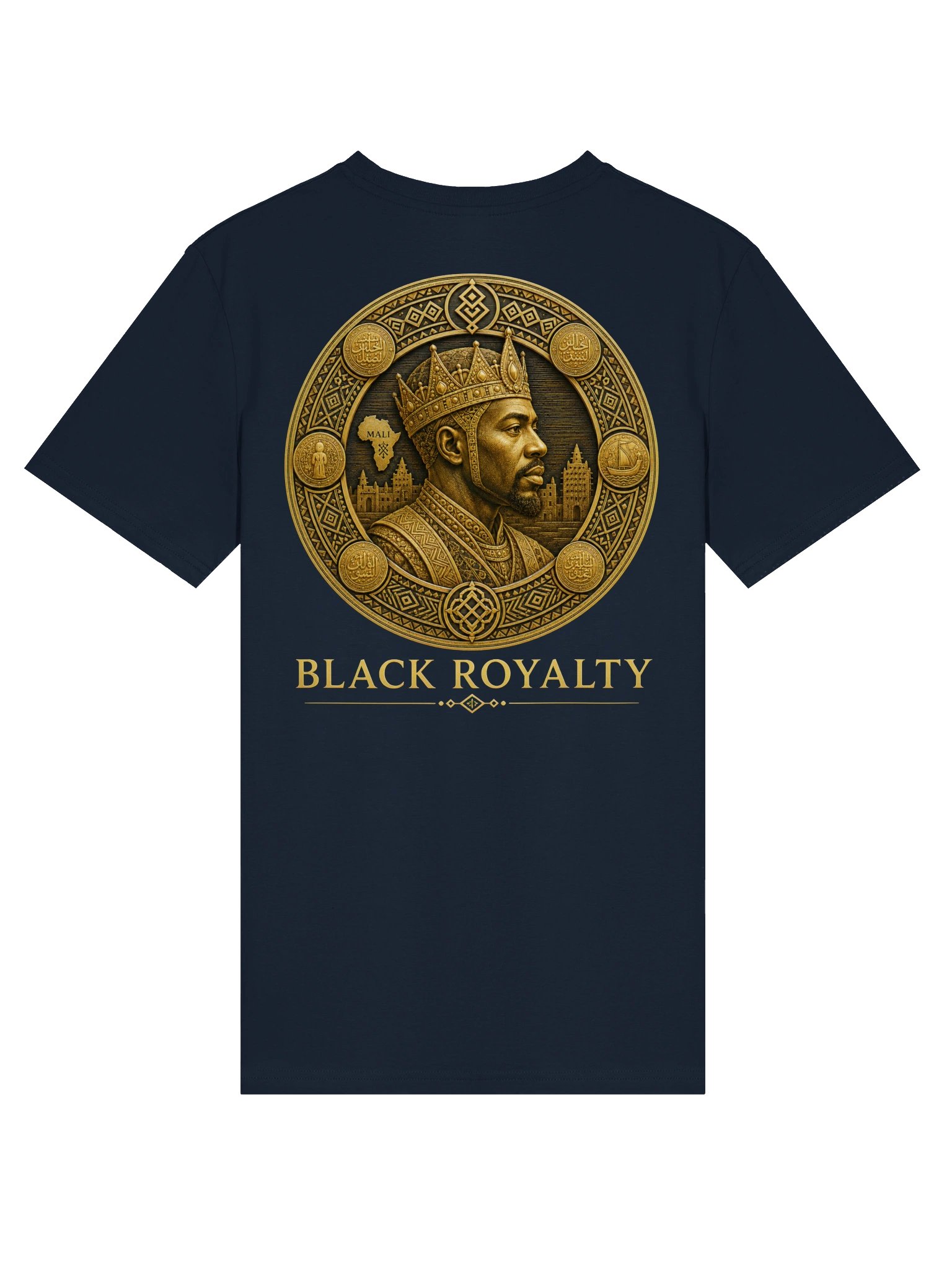 Mansa Musa Royal Medallion Tee – Black Royalty Collection product image (2)