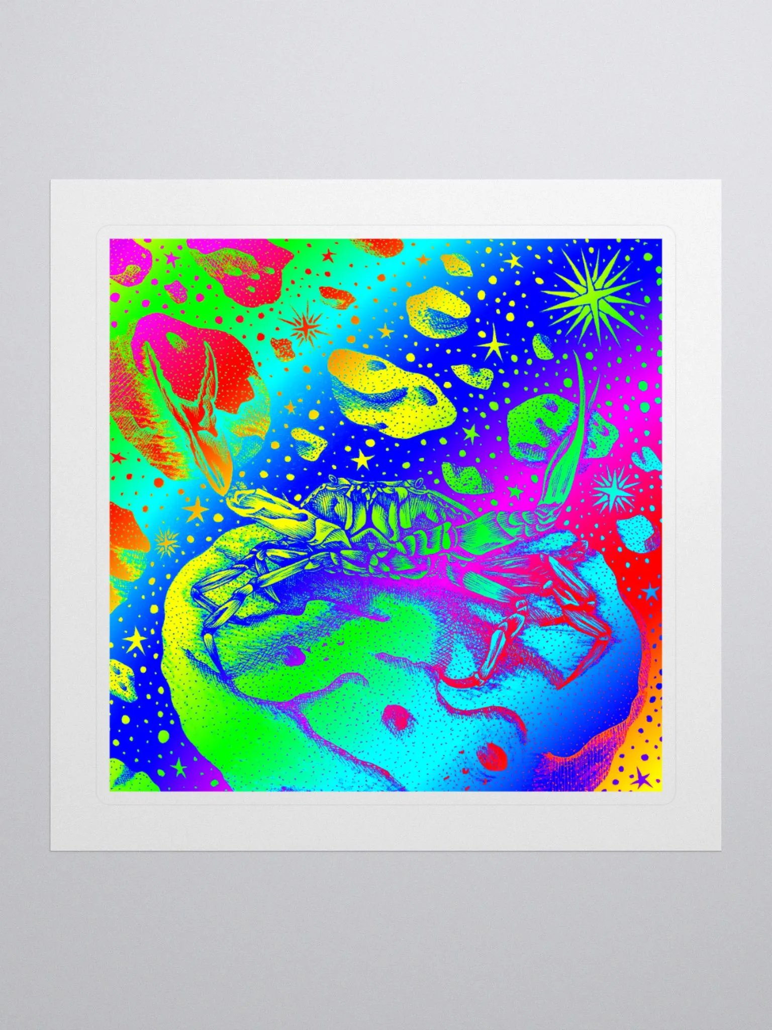 Limited Edition Full Rainbow Cancer Zodiac Kiss Cut Stickers product image (1)