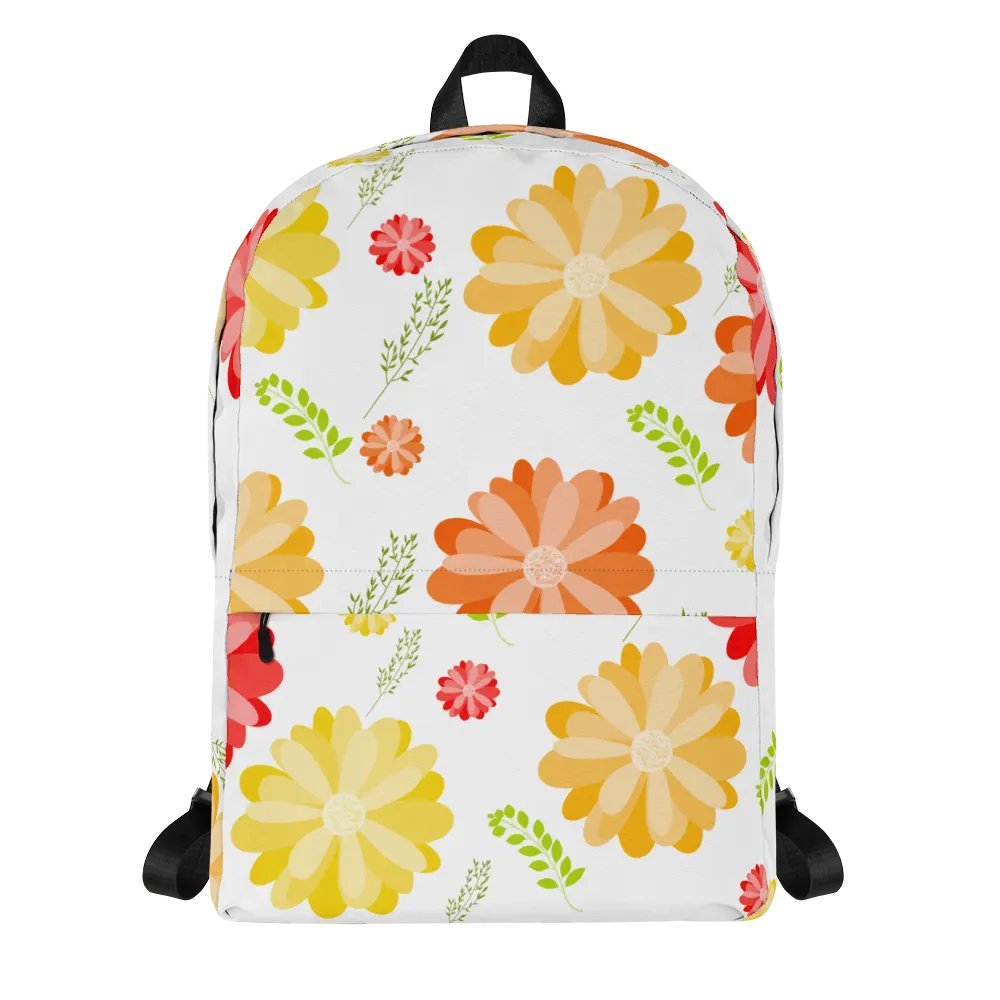 Orange Floral Backpack product image (1)