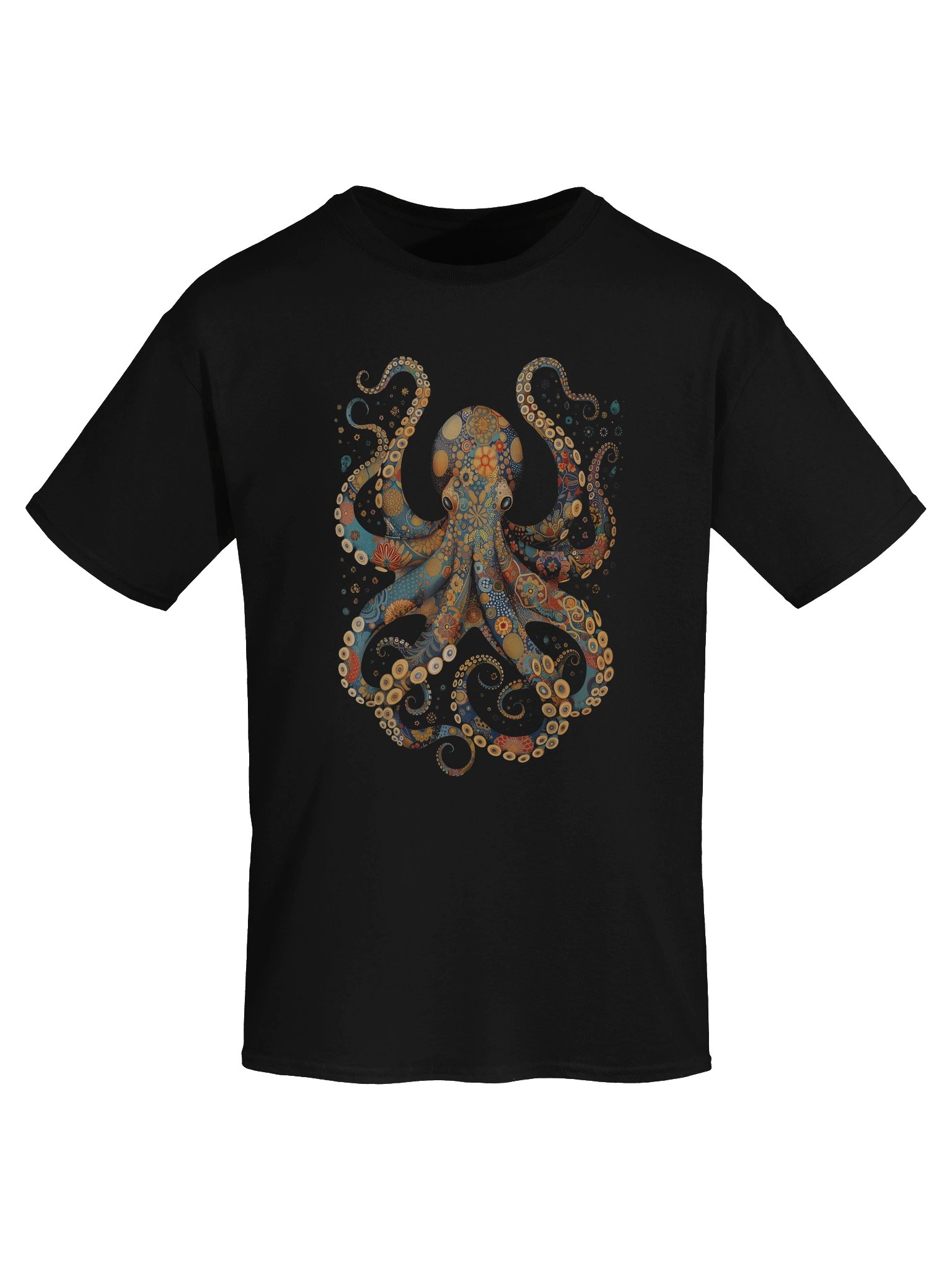 Mandala Octopus Graphic T-Shirt – Intricate Mosaic Marine Life Apparel product image (5)