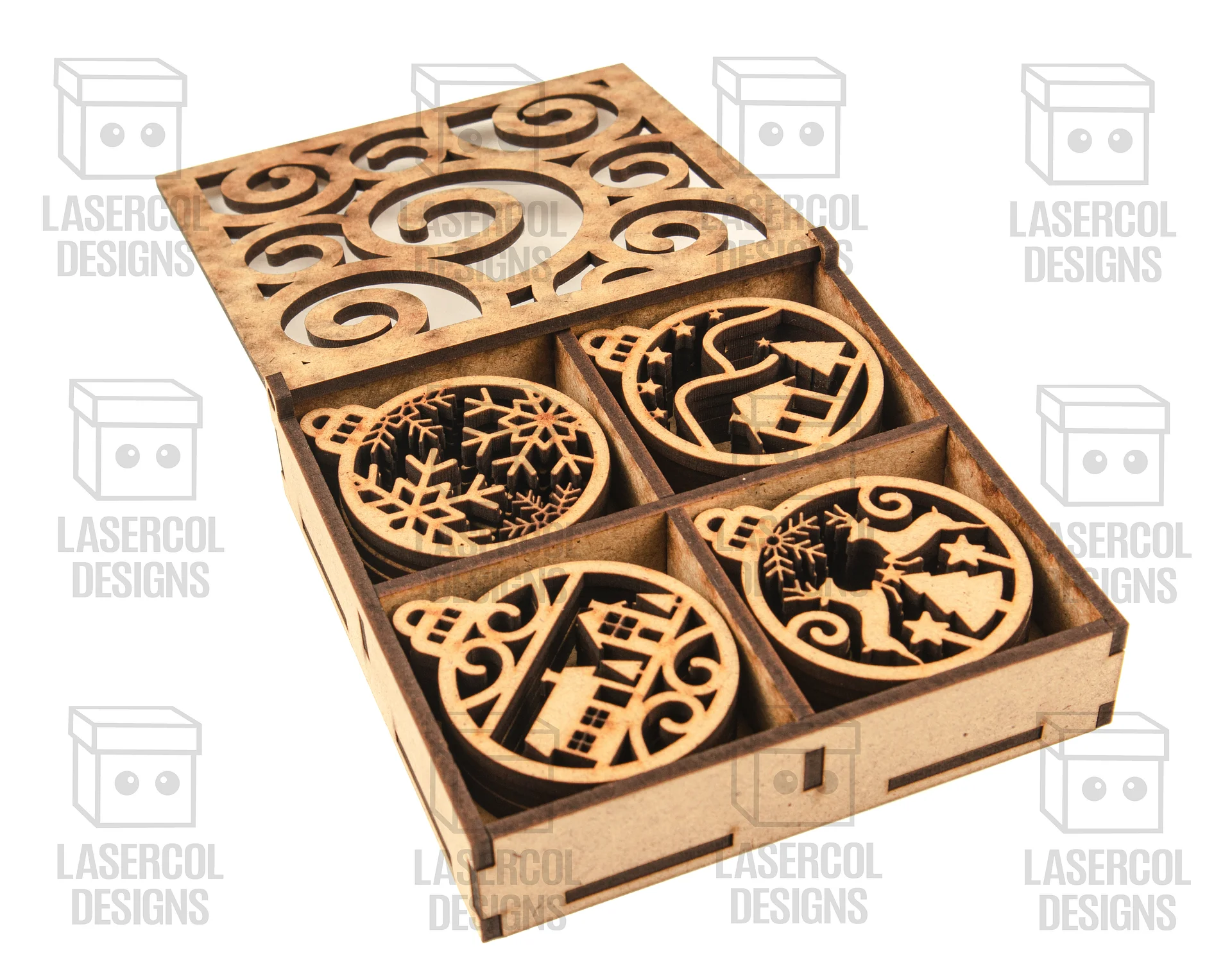 Small Ornaments Boxes - Laser Cut Files product image (3)