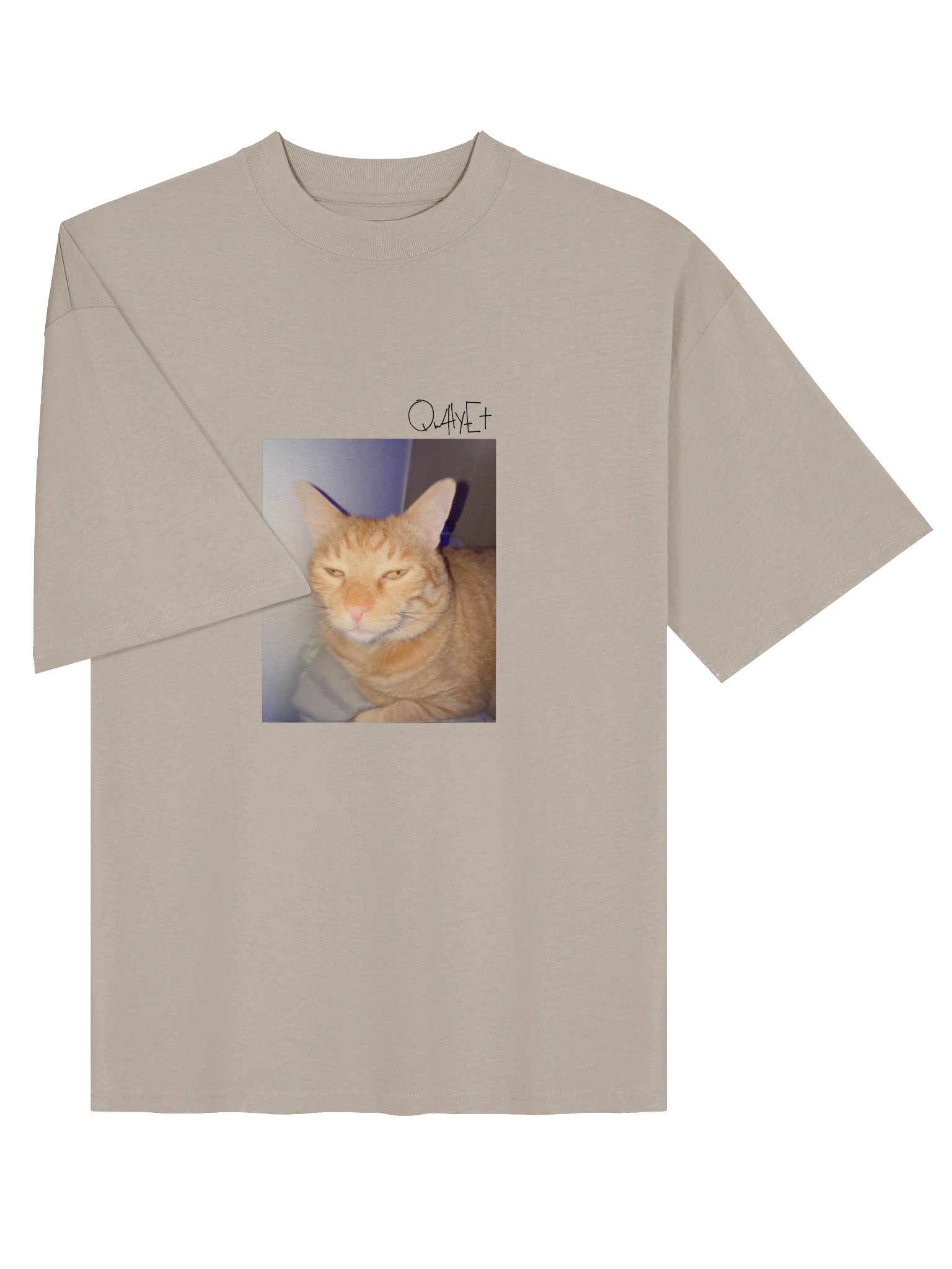 QWHYET LITTY KITTY Oversized Tee (BLACK LOGO) product image (3)