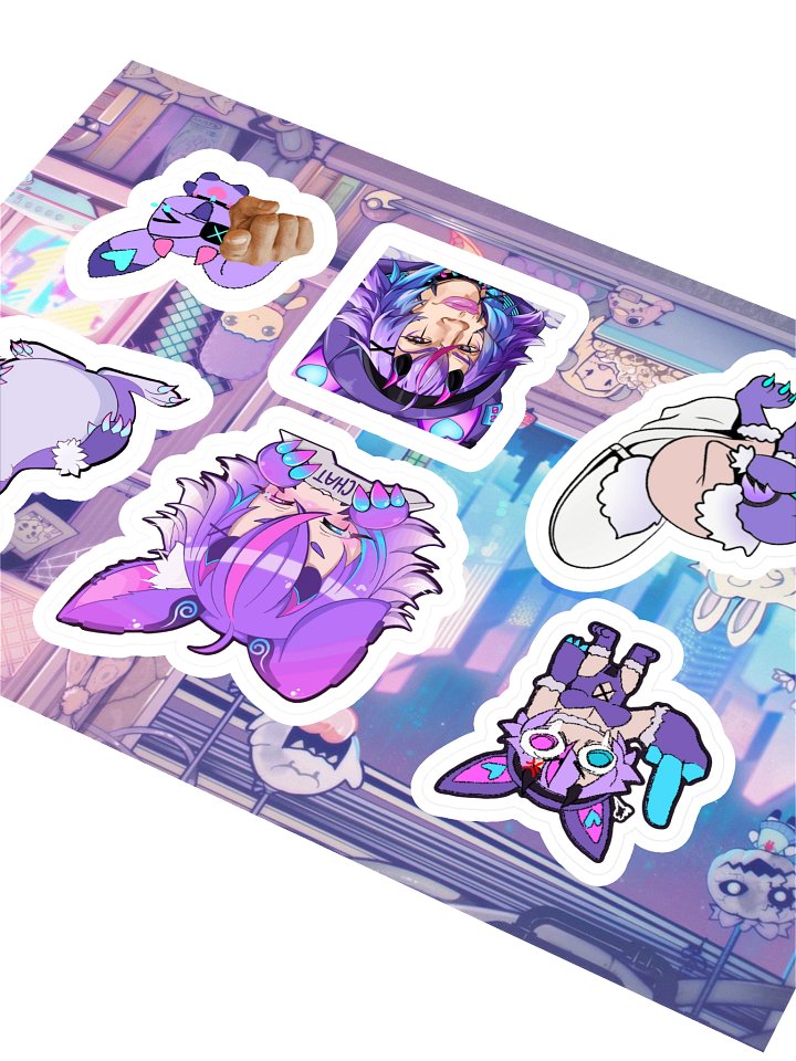 GLITCH STICKER SHEET product image (2)