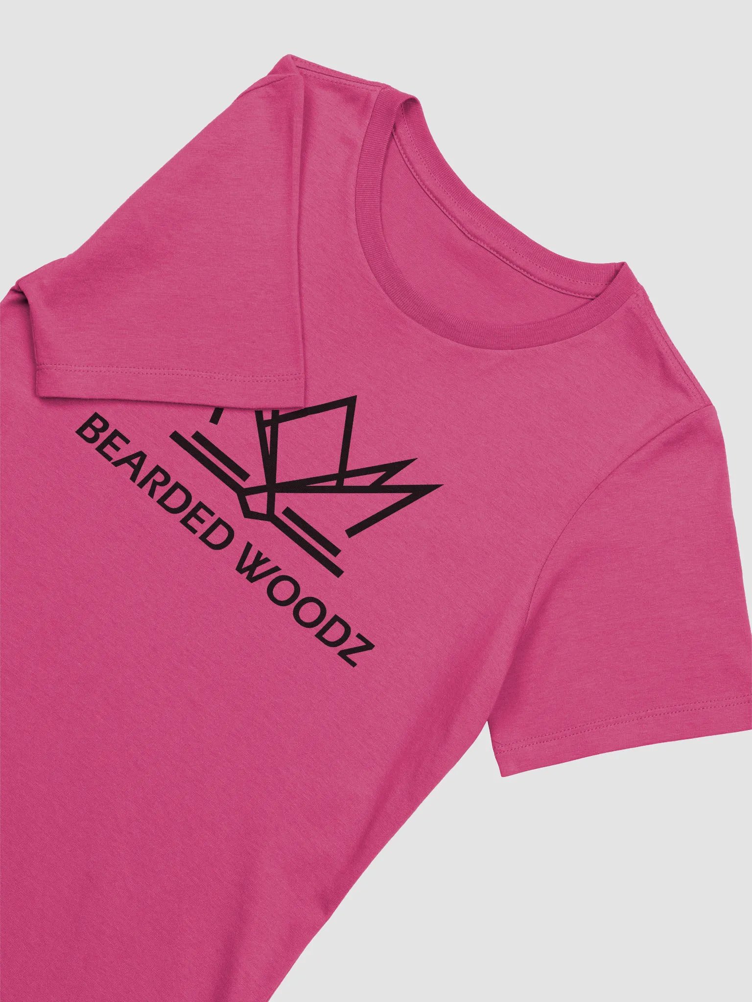 Women's Bearded Woodz Relaxed-fit T-Shirt (Black Embroidery) product image (2)