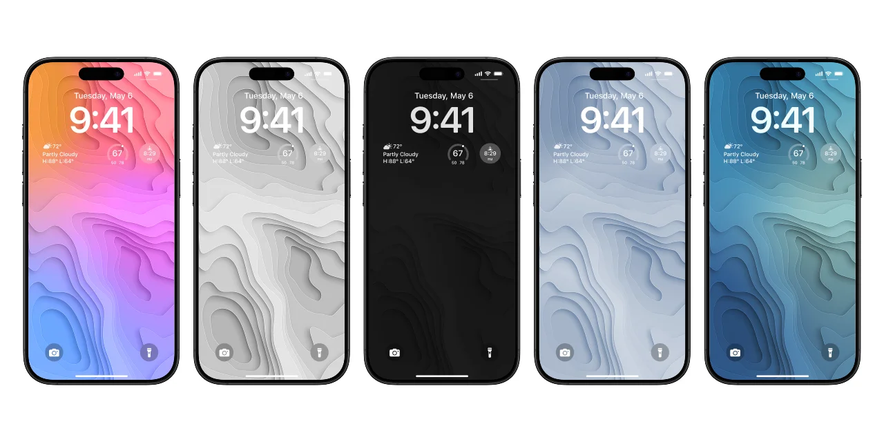Gradient Topography Wallpaper Pack product image (2)