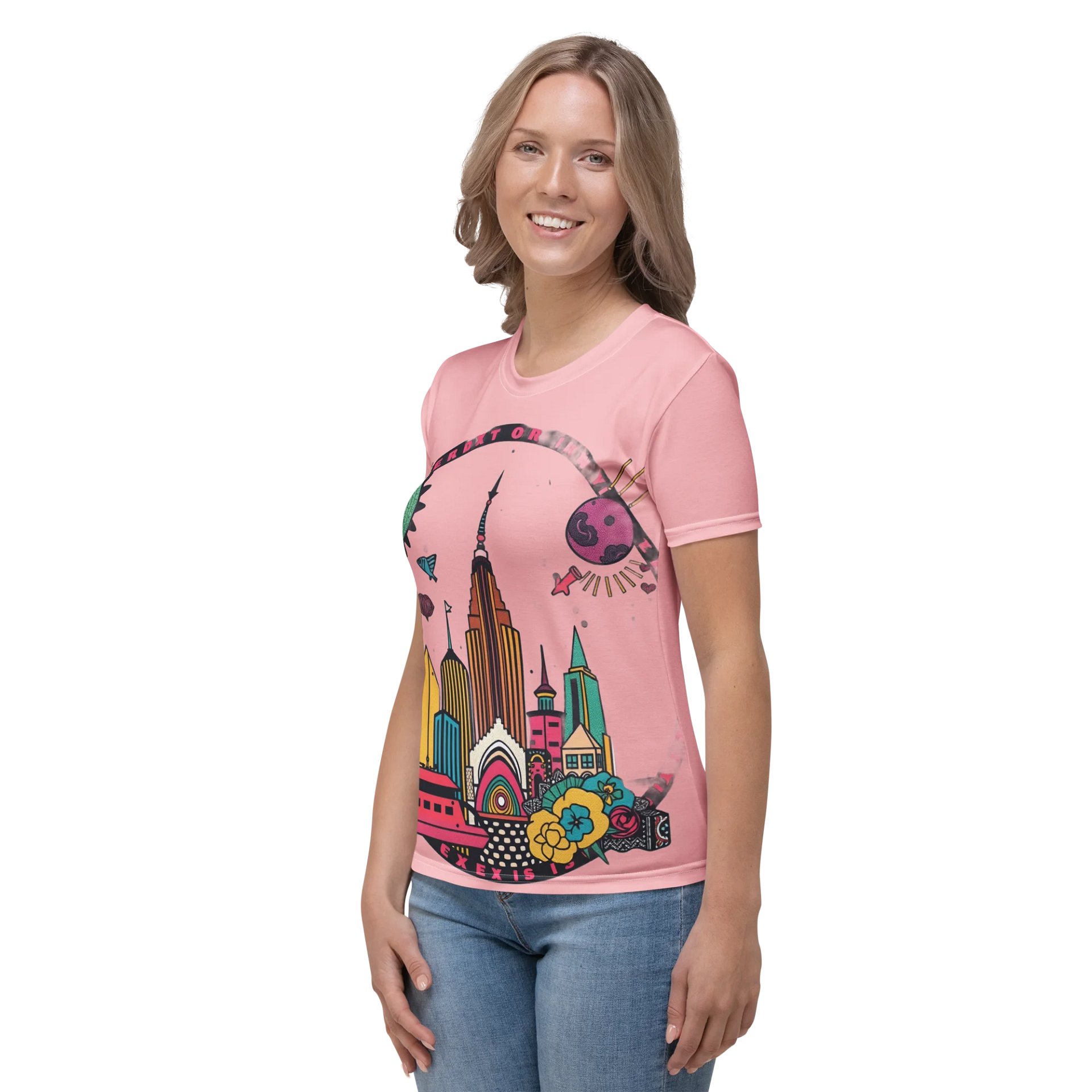 Cosmic Cityscape All-Over Print Tee product image (3)