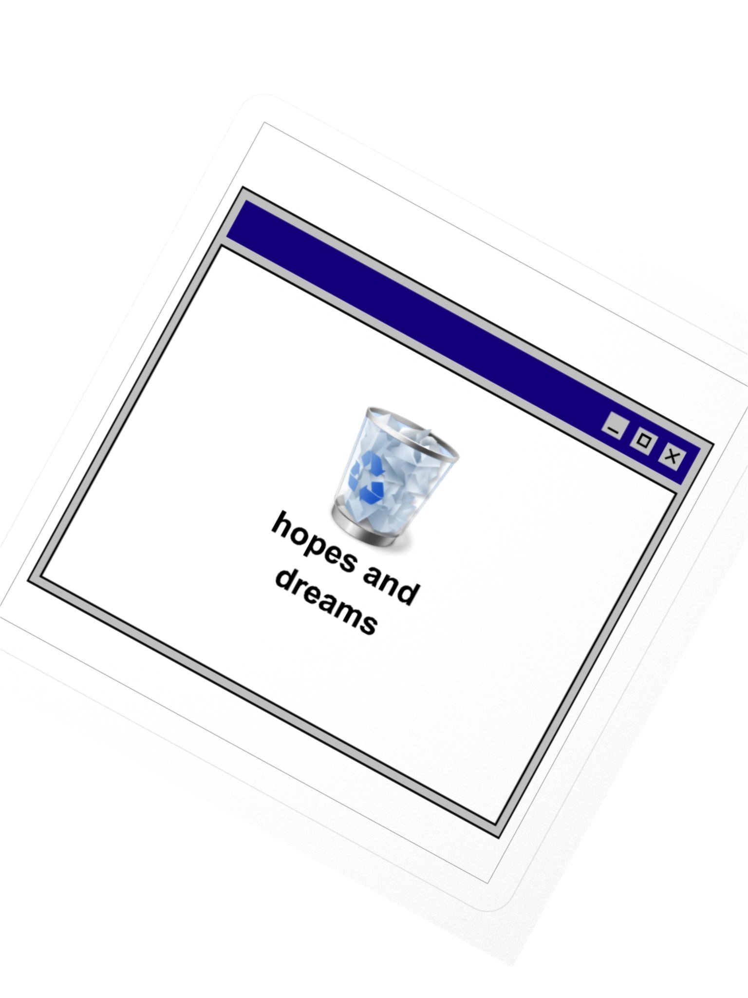 Hopes and Dreams Recycling Bin Sticker product image (2)