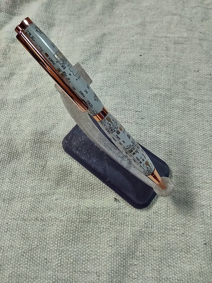 White Circuitry Slimline Pen with Copper Accents - RBSLCIR001 product image (2)