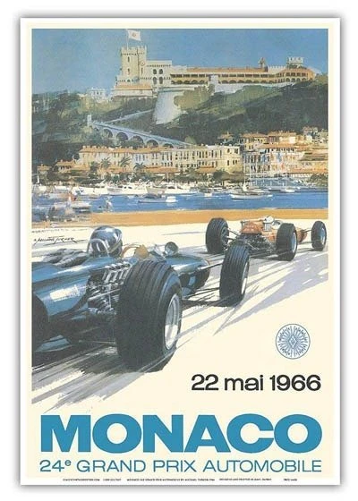1966 Monaco Grand Prix poster