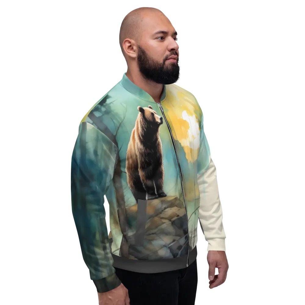 All-Over Print Bomber Jacket by Sublicolor 144/Bear in the Forest product image (5)