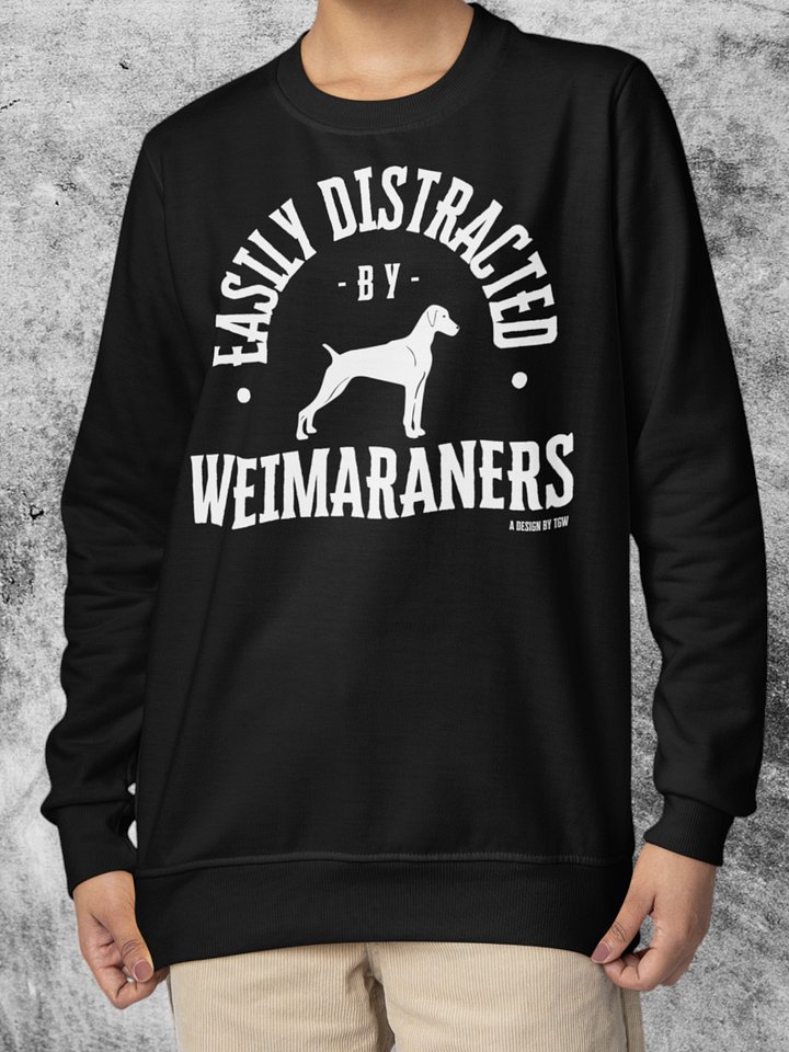 Easily Distracted (wht) - Lane Seven Premium Crewneck Sweatshirt product image (1)