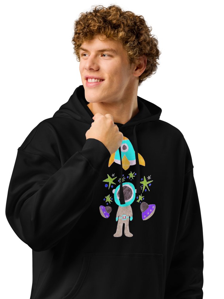 Abstract Cosmic Traveller Organic Hoodie product image (12)