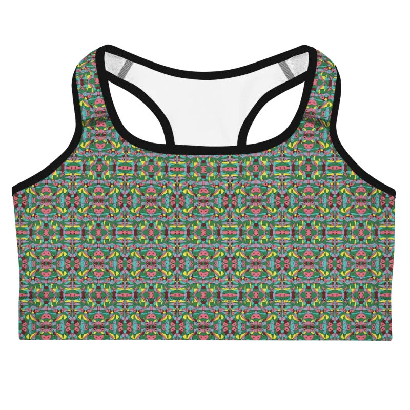 Watermelon Bloom – Customizable Sports Bra product image (2)
