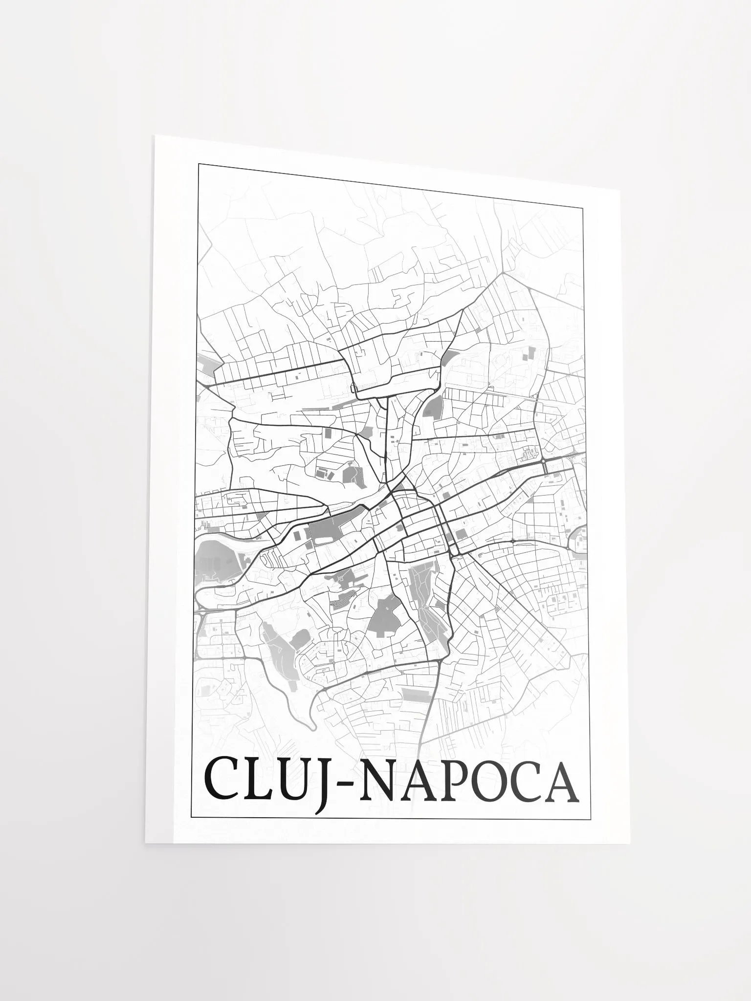 Cluj-Napoca, Romania, city map print product image (12)
