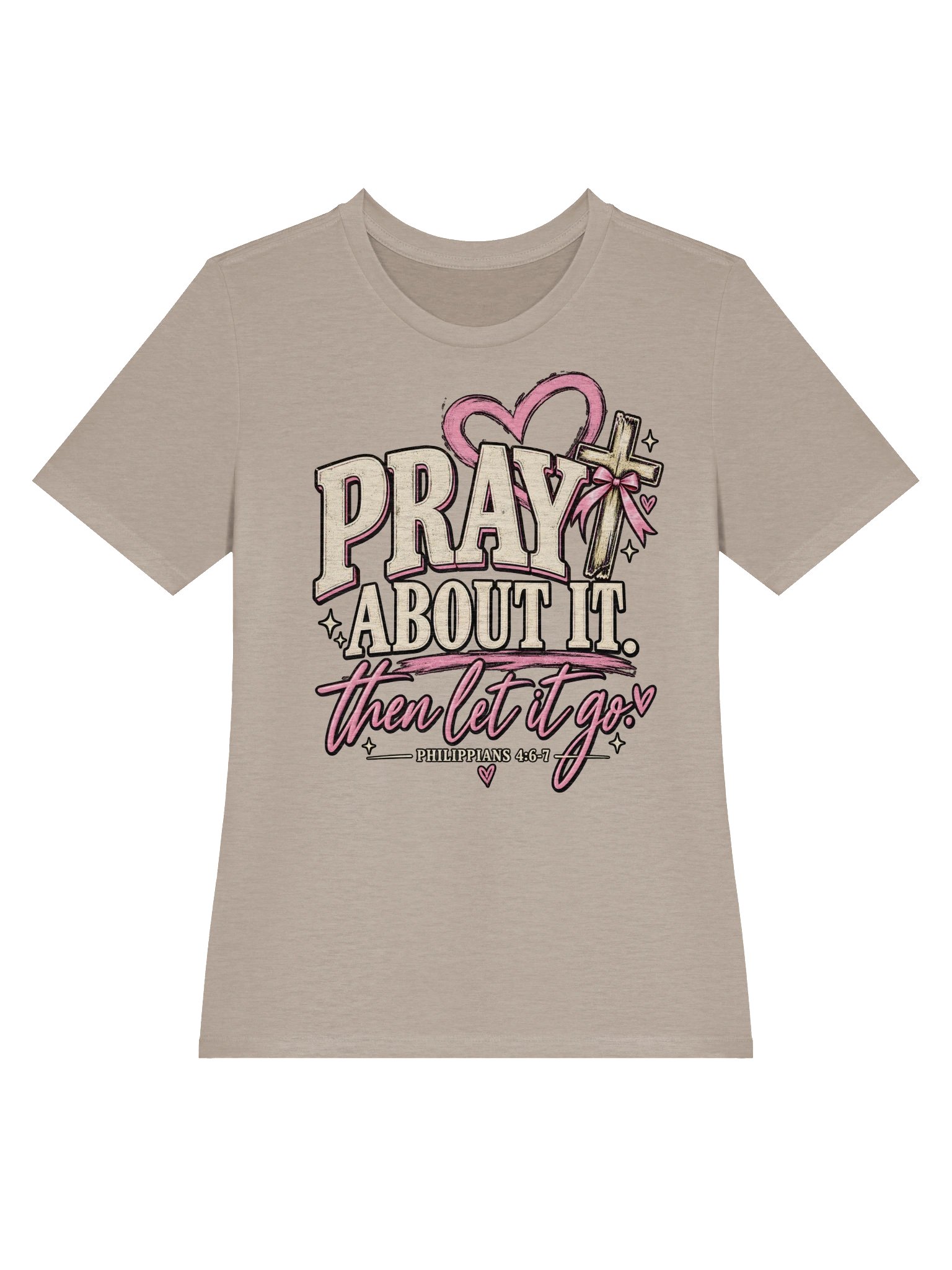 Christian Shirt | Pray About It Philippians 4:6-7 Faith Tee product image (3)