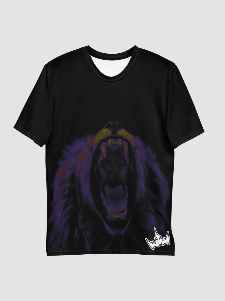 “FIRE” & CROWN™ logo print—short-sleeve crew men’s (black-on-black) · Exclusive, limited all-black variant product image (3)