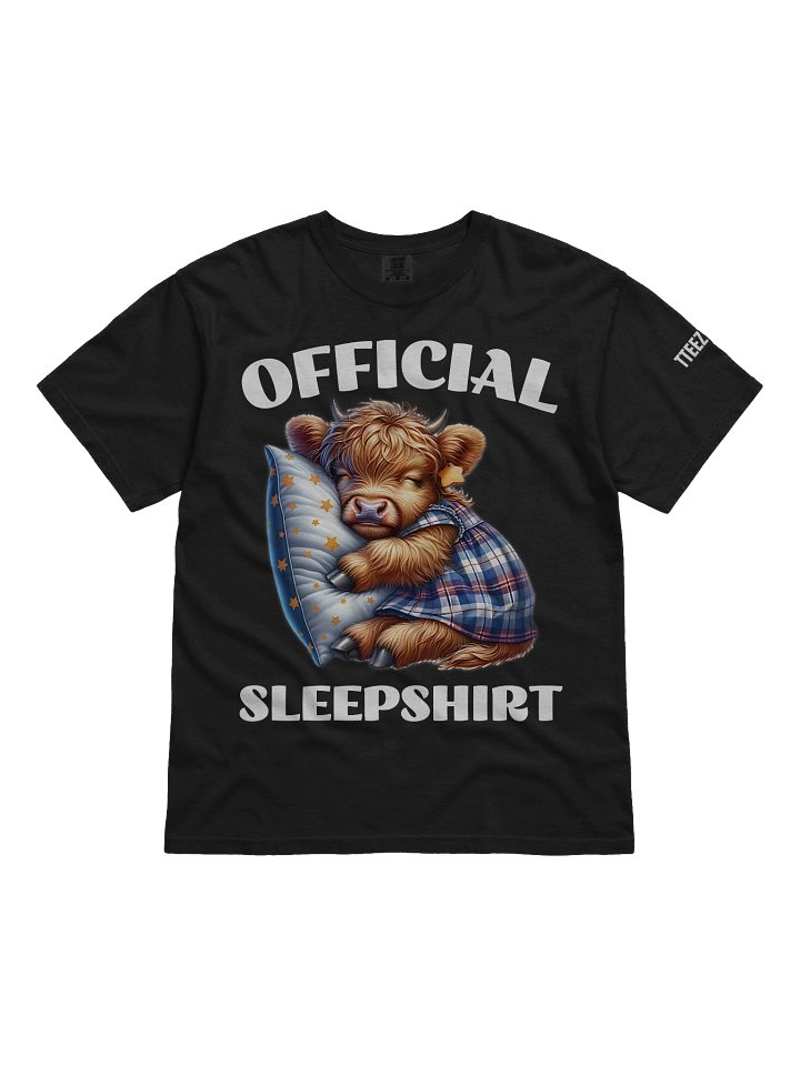 Official Sleepshirt Bold White on Black T-Shirt product image (1)