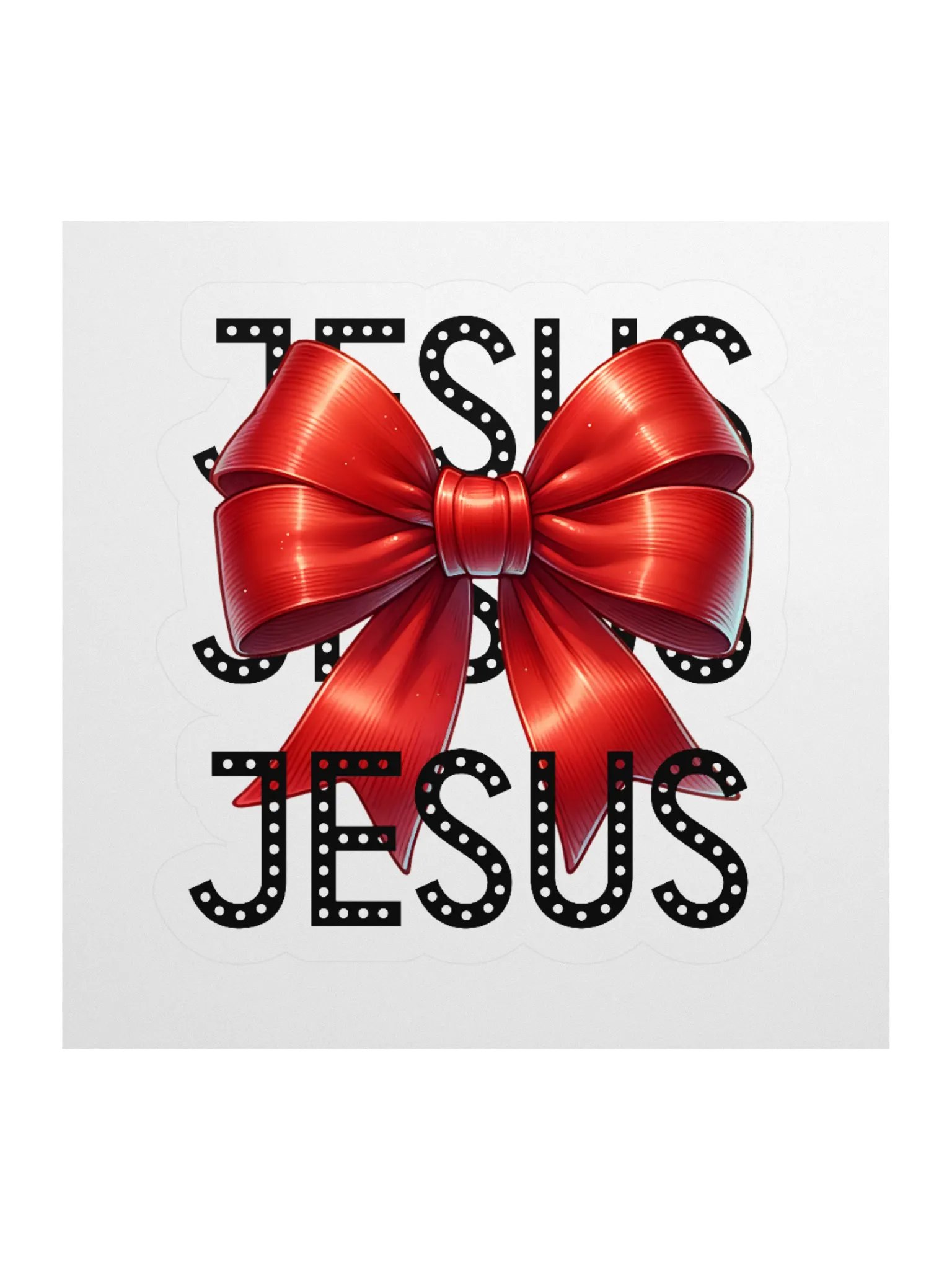 JESUS Bow Charm Kiss Cut Stickers product image (1)